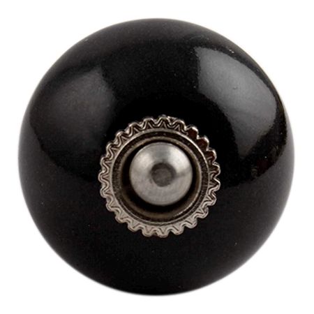 Black Silver Fitting Ceramic Drawer Knob